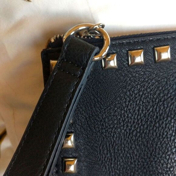 Carlos Santana Black Clutch With Silver Studs - Picture 5 of 16